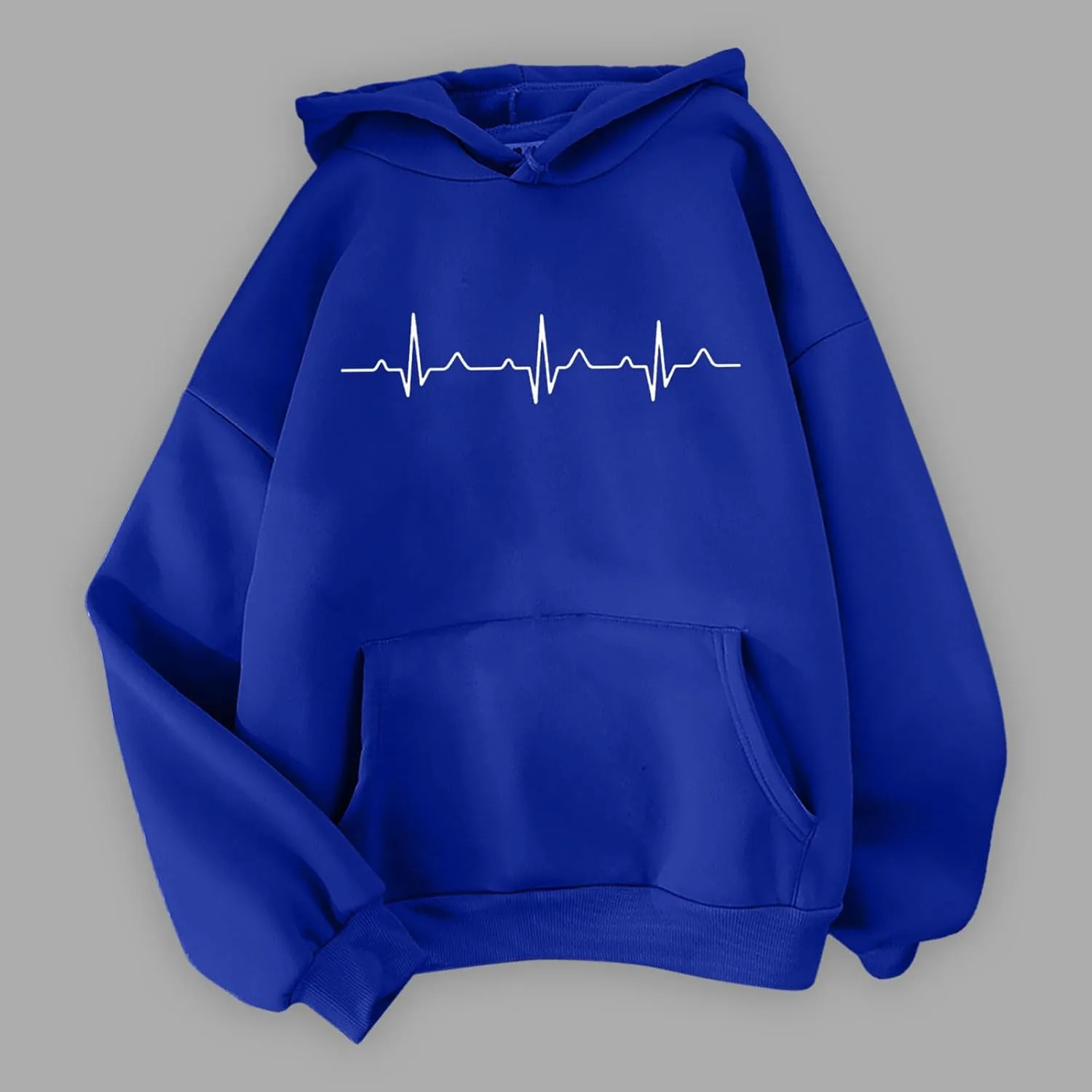 Women's Casual Hoodies Long Sleeve Women'S Heartbeat Pattern Printed Hoodie Hoodie Drawstring Loose Available in