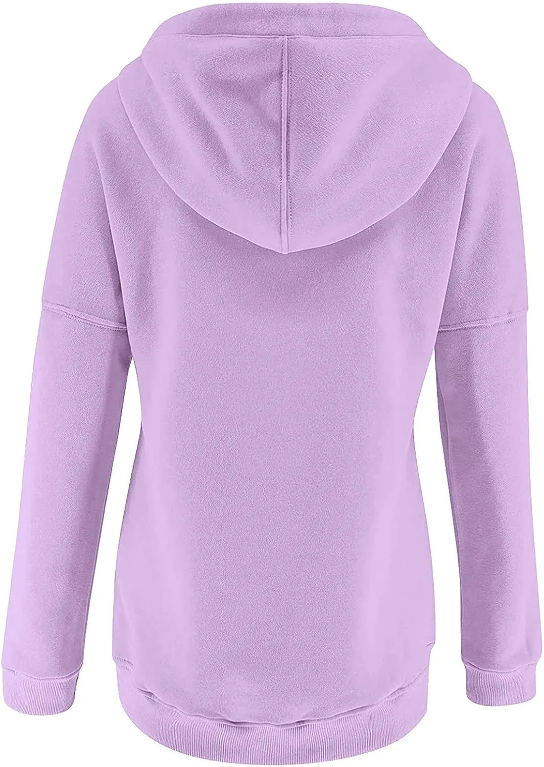 Womens Casual Hoodies Pullover Tops Drawstring Long Sleeve Color Block Hooded Sweatshirts Fall Clothes with Pocket