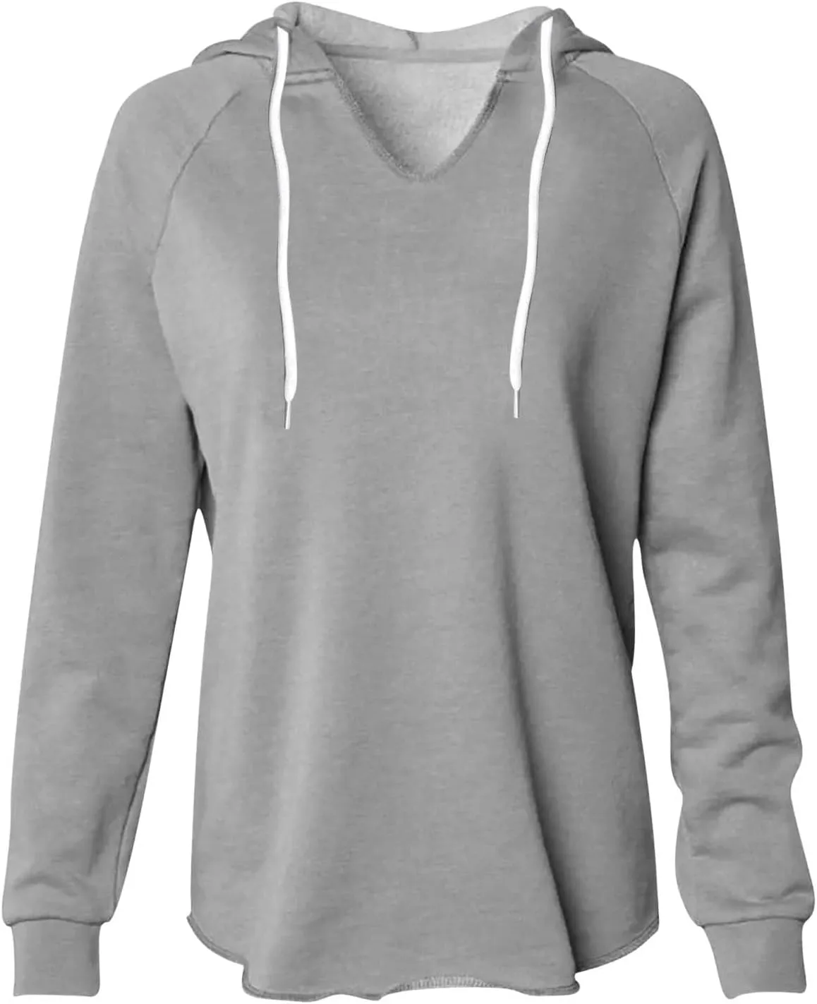 Women's Casual Hoodies V Neck Drawstring Hooded Sweatshirts Fashion Solid Color Lightweight Fall Pullover Shirt Tops
