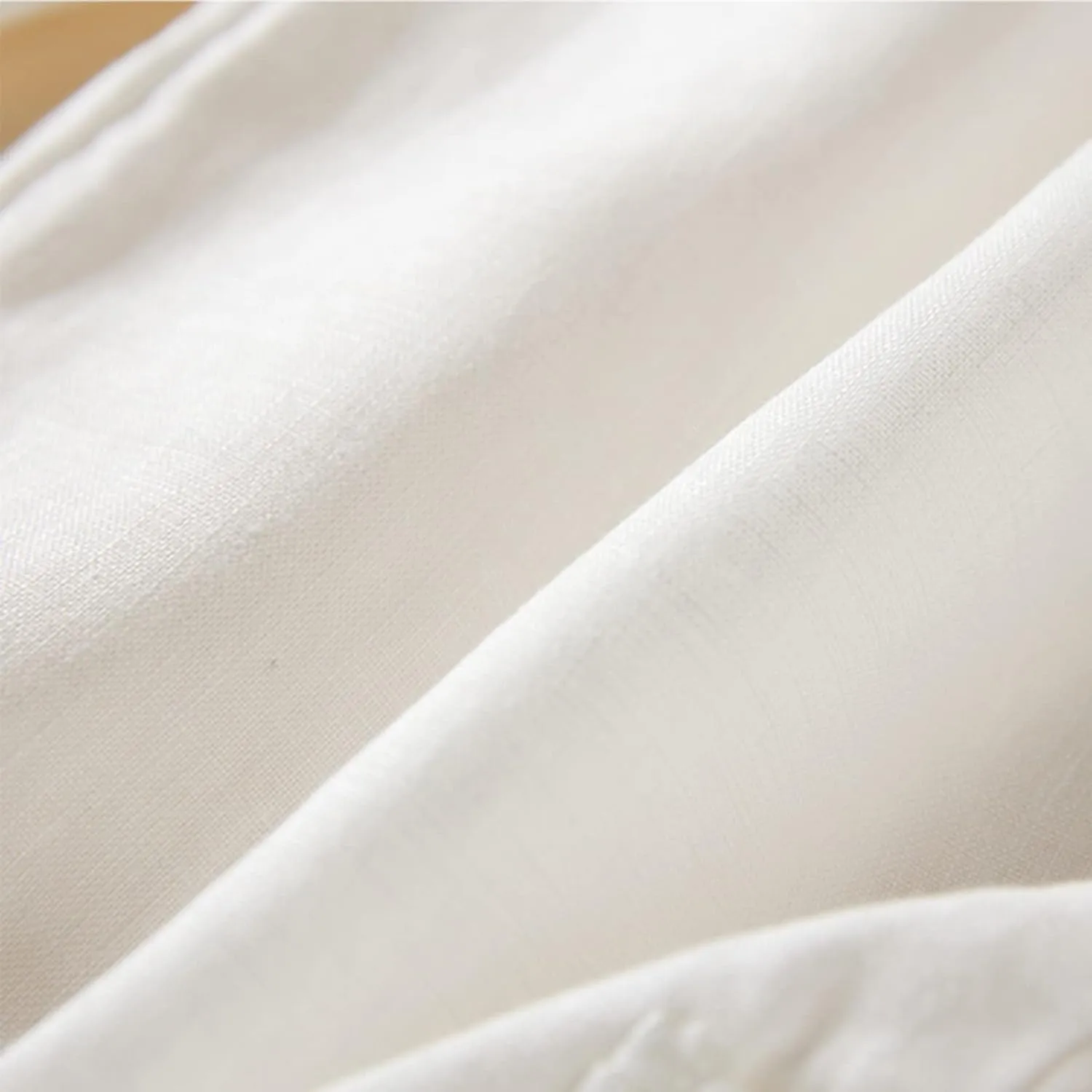 Womens Cotton Linen Pants Vintage Embroidery Elastic Waist Loose Casual Pants Ruffle Cropped Trousers with Pockets