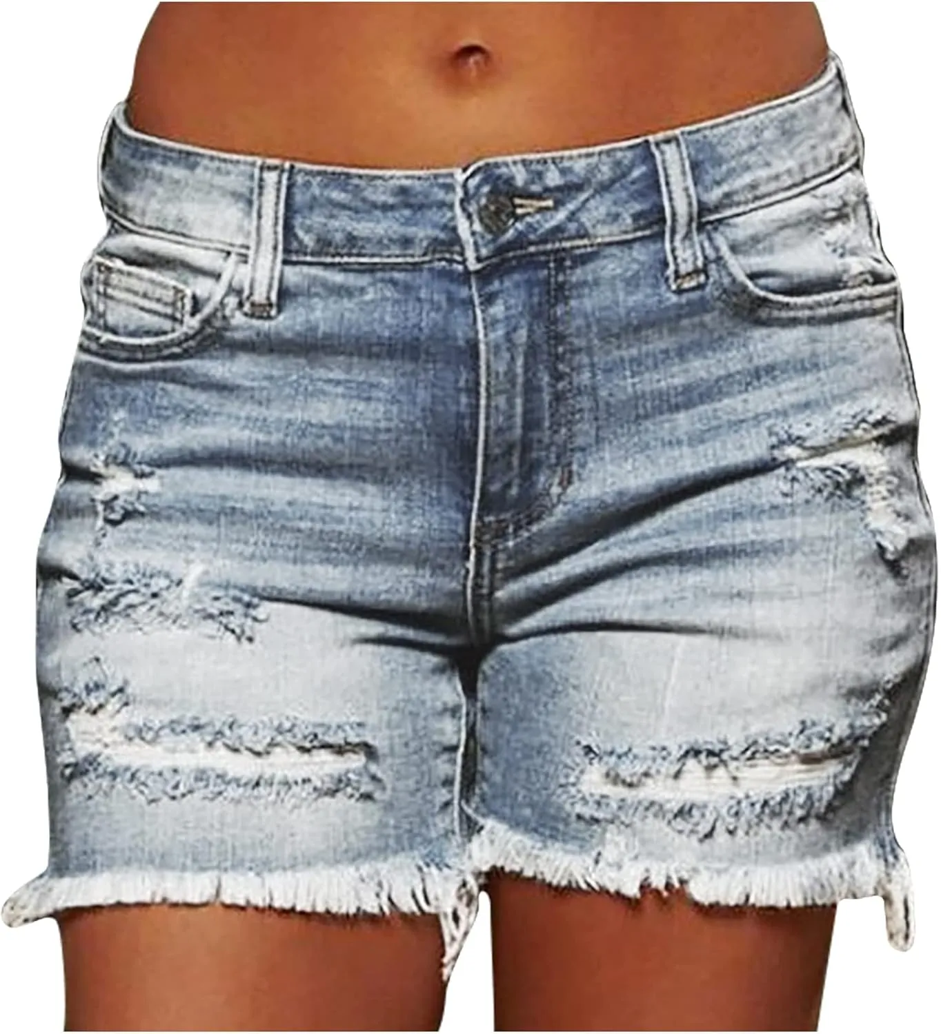 Women's Denim Shorts Distressed High Waisted Casual Summer Fashion Fit Ripped Jean Shorts High Waisted Shorts 2025