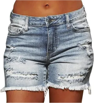Women's Denim Shorts Distressed High Waisted Casual Summer Fashion Fit Ripped Jean Shorts High Waisted Shorts 2025
