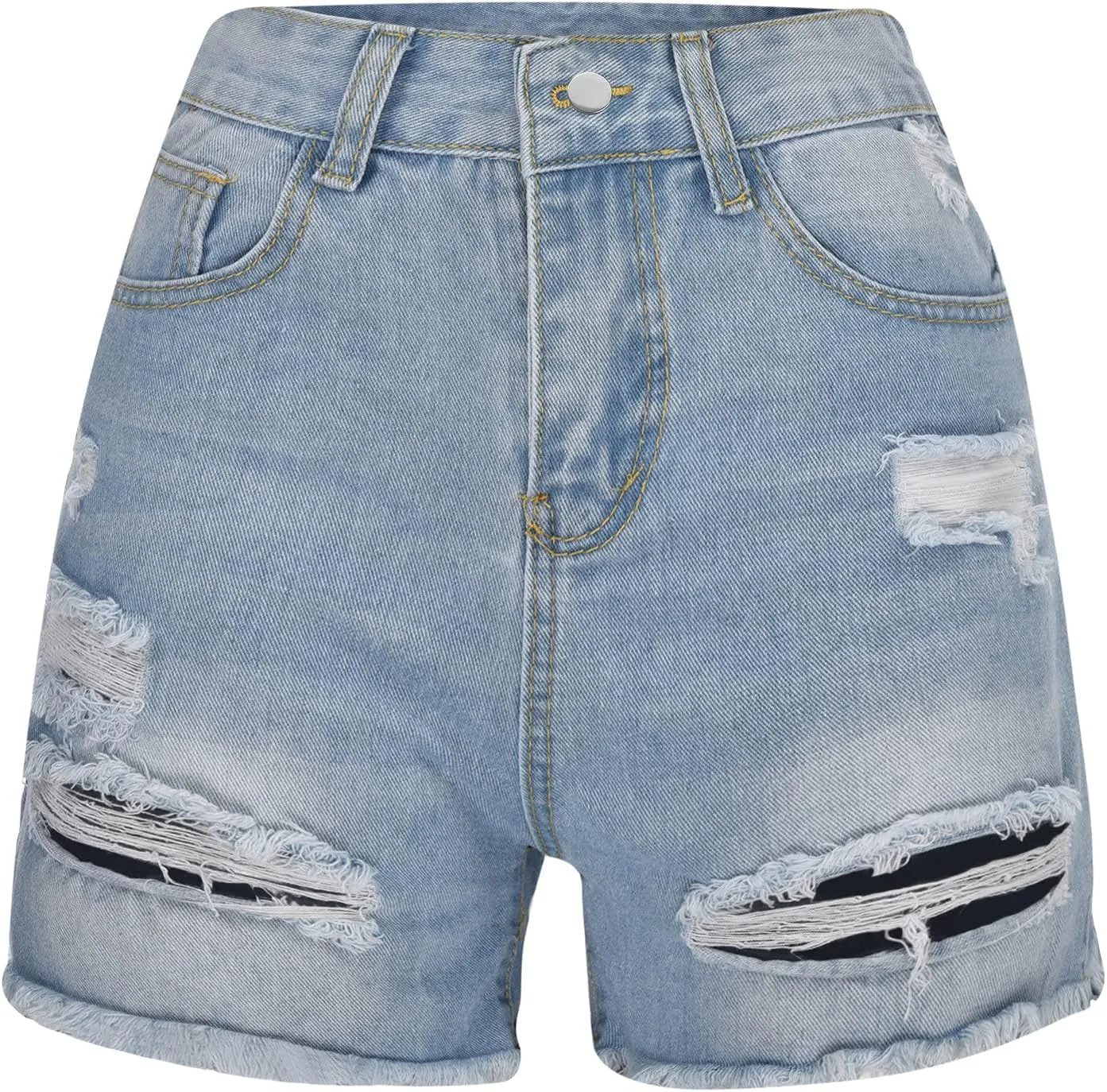 Women's Denim Shorts Distressed High Waisted Casual Summer Fashion Fit Ripped Jean Shorts High Waisted Shorts 2025