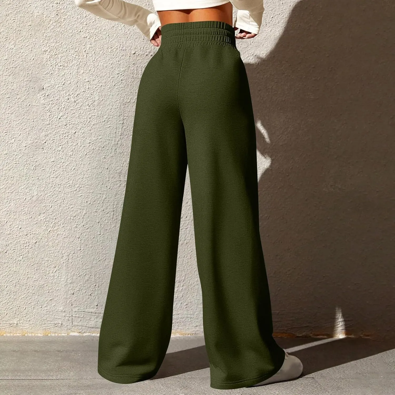 Womens High Cut Flared Wide Leg Trousers Pants Trousers Pants for Women Track Athletic Trousers Pants 2024