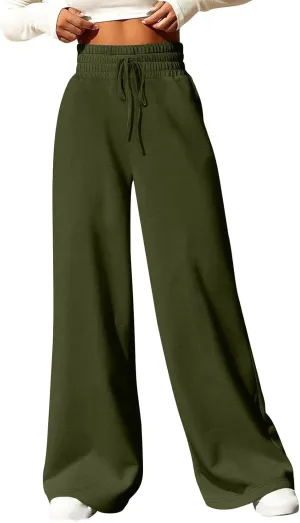 Womens High Cut Flared Wide Leg Trousers Pants Trousers Pants for Women Track Athletic Trousers Pants 2024