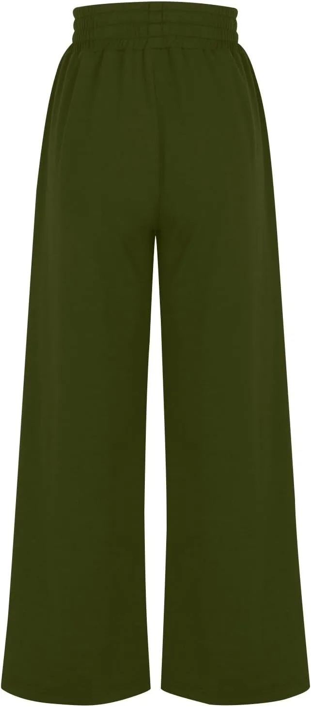 Womens High Cut Flared Wide Leg Trousers Pants Trousers Pants for Women Track Athletic Trousers Pants 2024