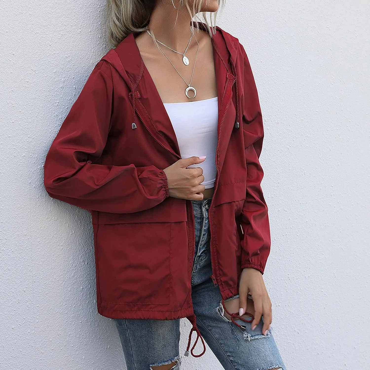 Womens Long Double Breasted Coats Lapel Collar Pea Coat Winter Slim Fit Jackets Trench Coat Outwear