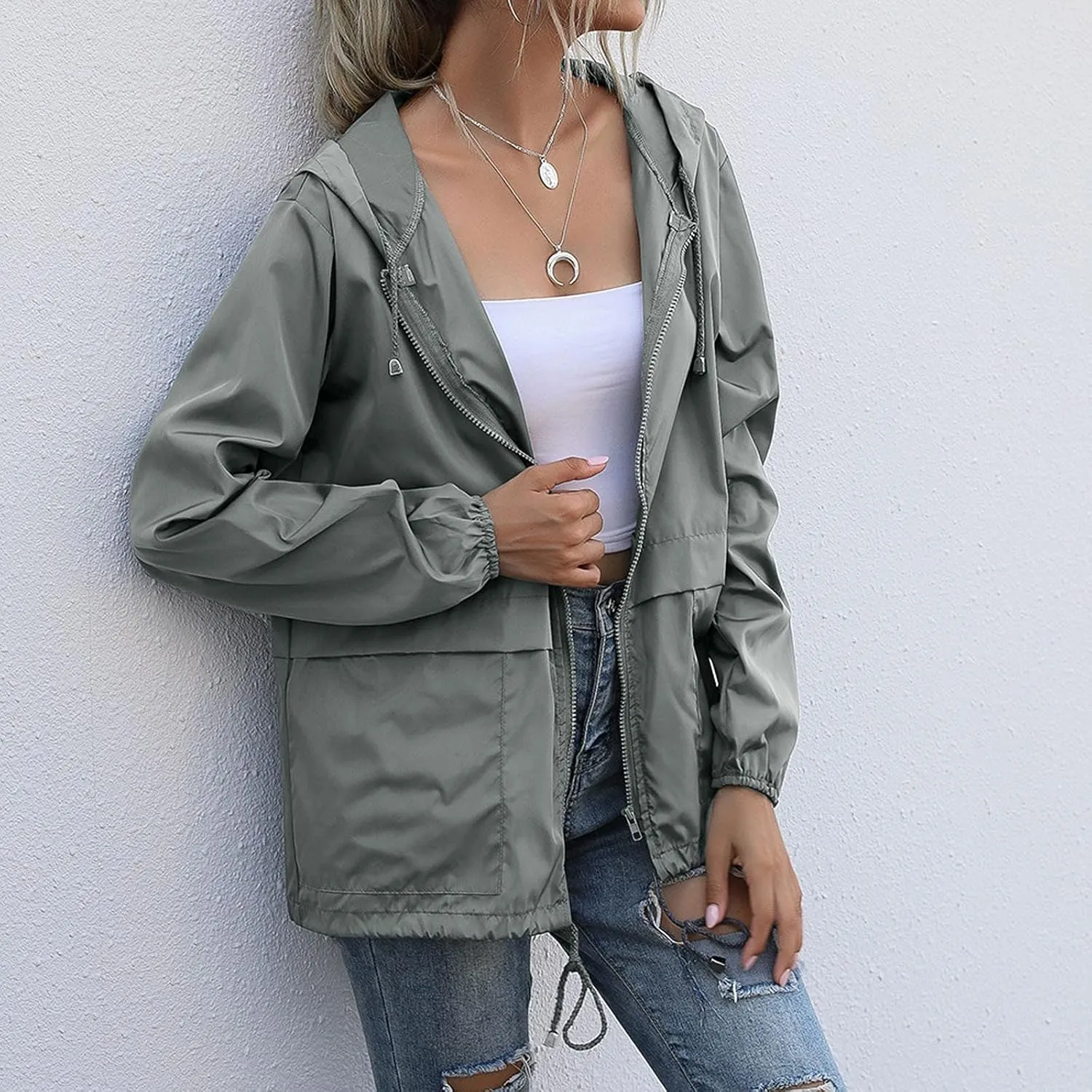Womens Long Double Breasted Coats Lapel Collar Pea Coat Winter Slim Fit Jackets Trench Coat Outwear