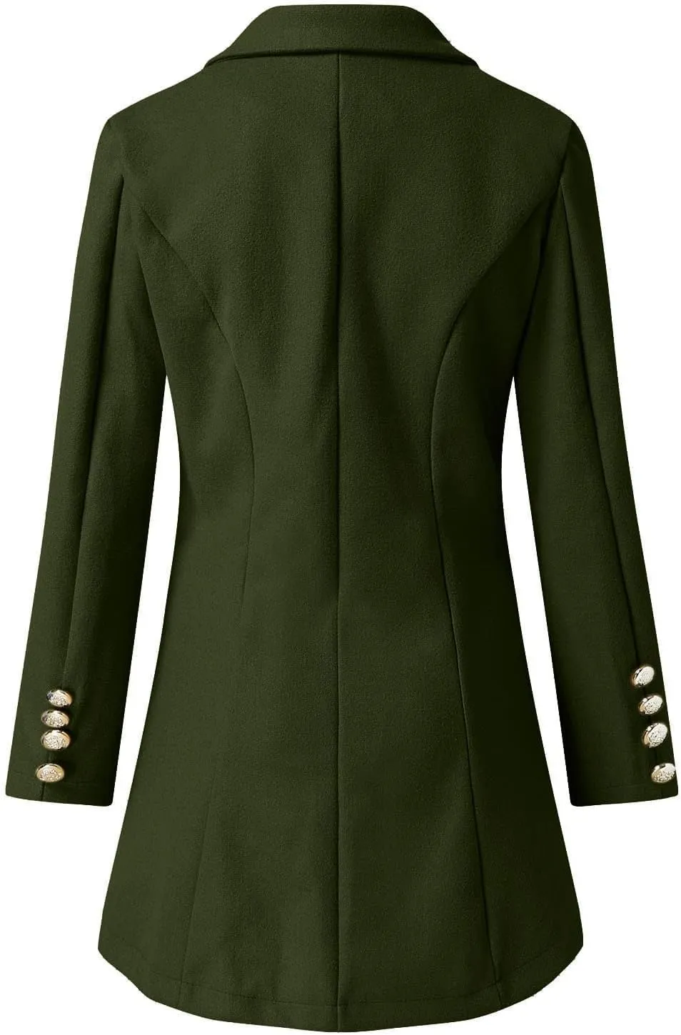 Women's Long Sleeve Blazer Woman Artificial Wool Elegant Blend Coat Slim Female Long Coat Outerwear Jacket