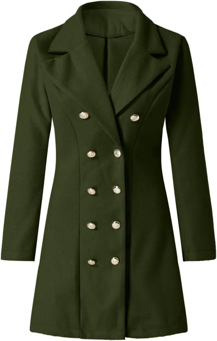 Women's Long Sleeve Blazer Woman Artificial Wool Elegant Blend Coat Slim Female Long Coat Outerwear Jacket