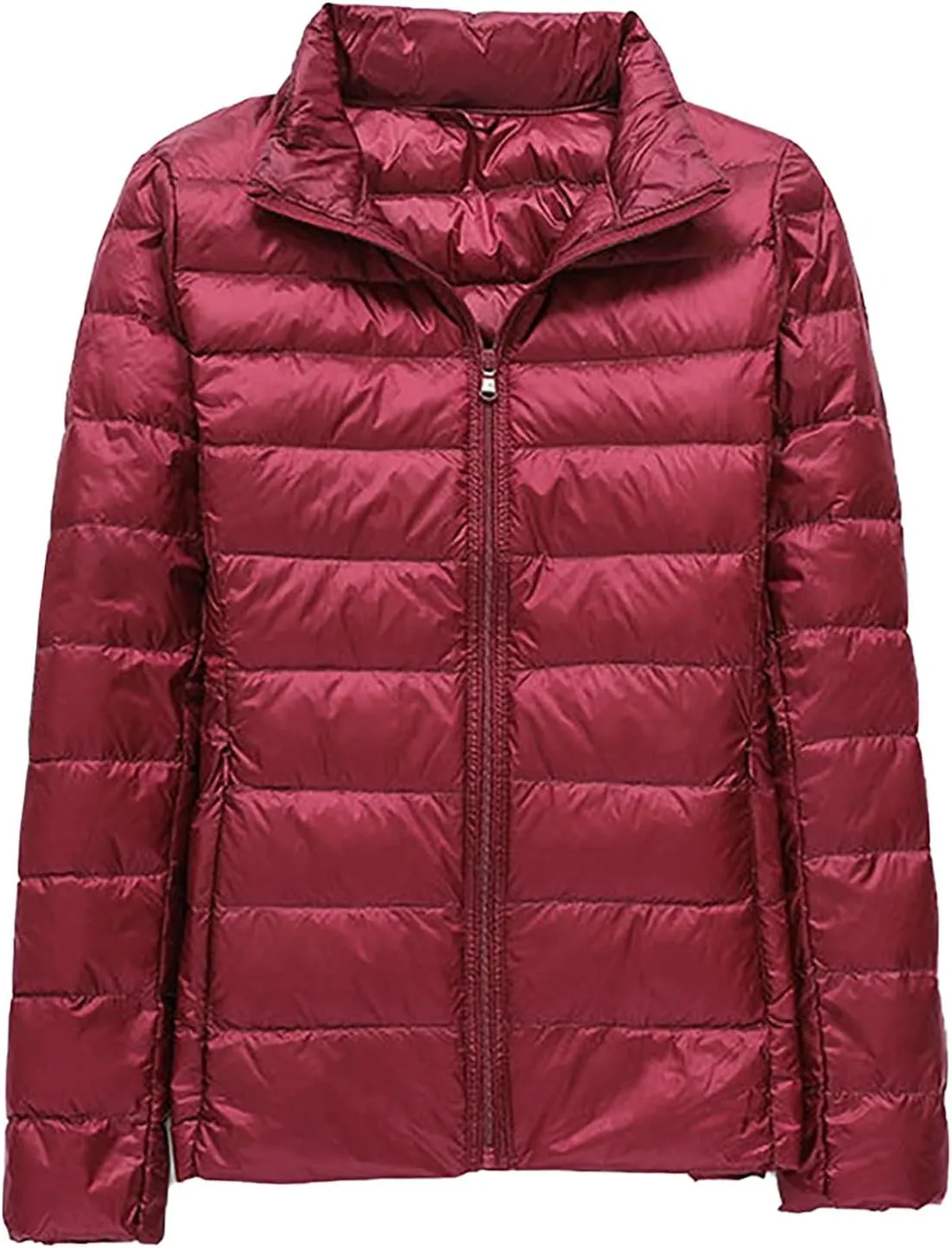 Women's Long Winter Down Coat Womens Lightweight Oversized Long Sleeve Zip Water Jacket Pockets Baggy Short Down