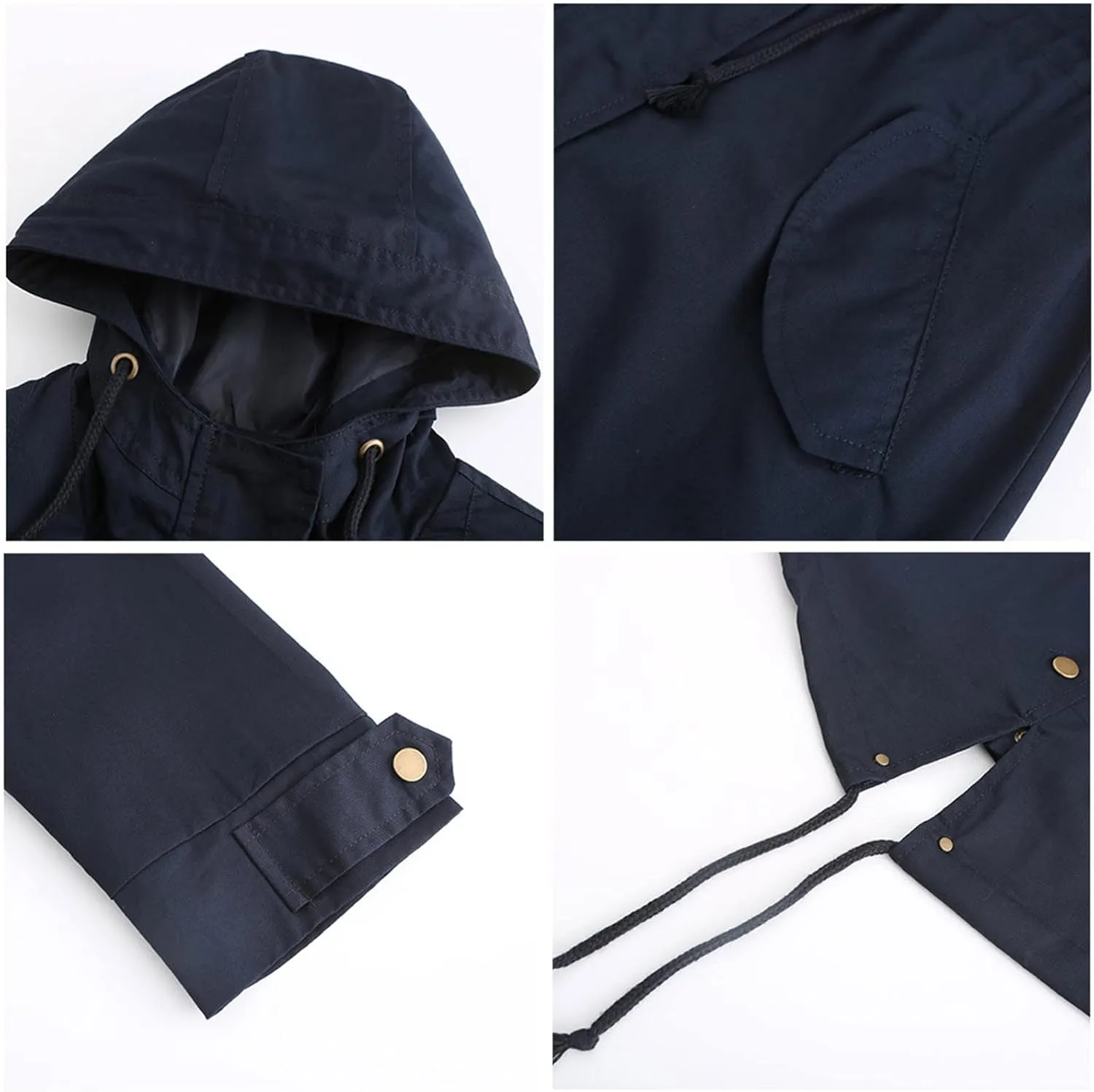Women's Oversized Notched Collar Wool Blend Single Breast Midi Long Trench Coat