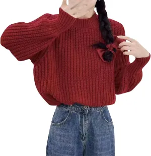 Womens Oversized Sweaters Casual Long Sleeve Turtleneck Blouse Loose Fit Solid Color Winter Outfits Thermal Clothes
