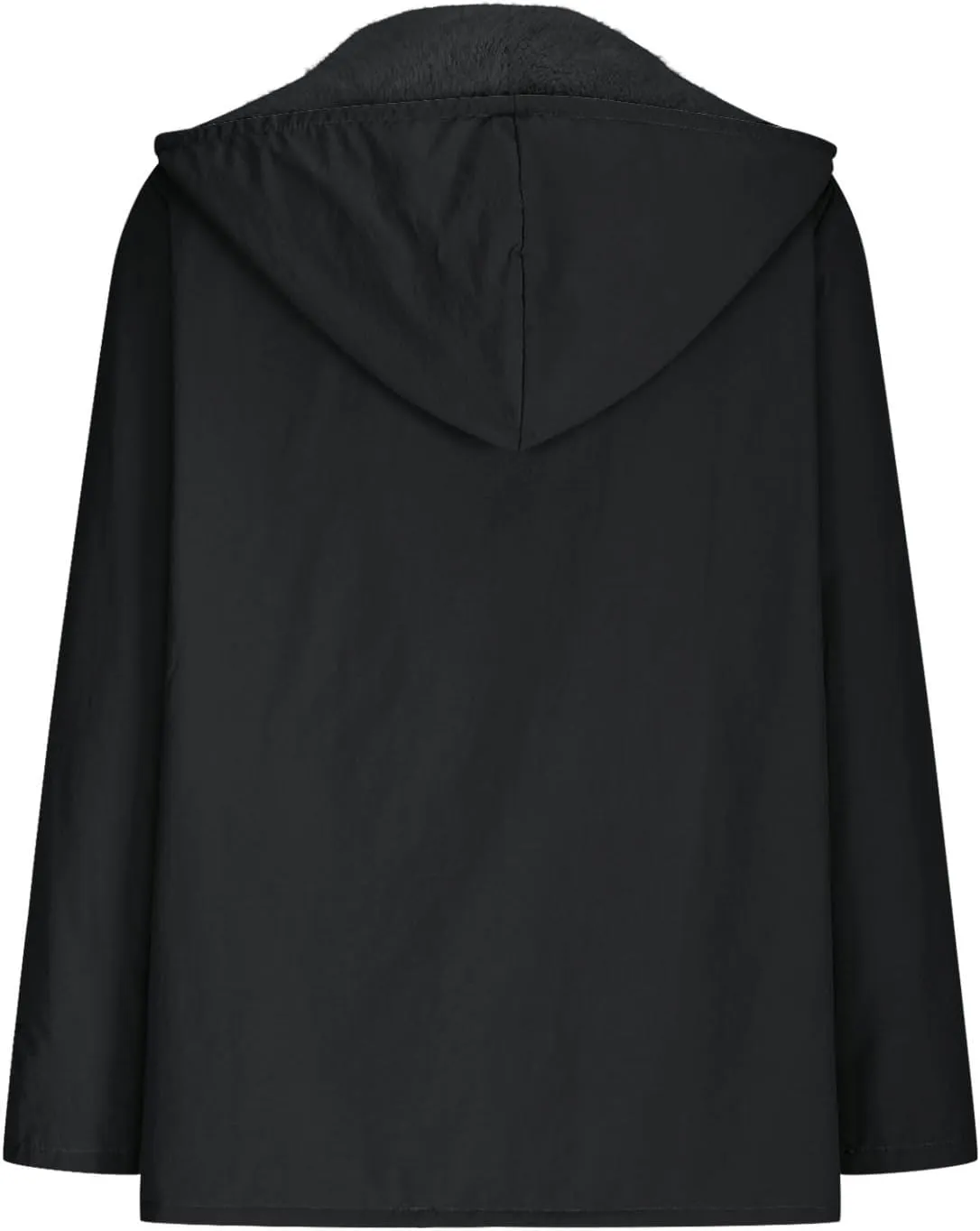 Womens Rain Jackets with Hood Waterproof Casual Fleece Lined Lightweight Rain Coat Plus Size Outdoor Trench Coat