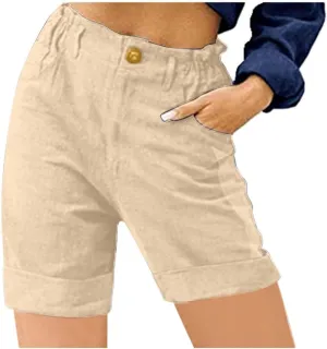 Womens Shorts for Summer 2024 High Waisted Straight Leg Lounge Shorts 5 Inch Inseam Casual Loose Lightweight Shorts