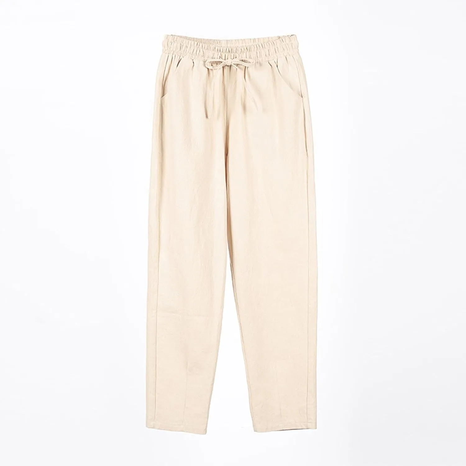 Womens Sweatpants, Peasant Pants Casual Straight Leg Plus Size Linen Lounge Stretchy