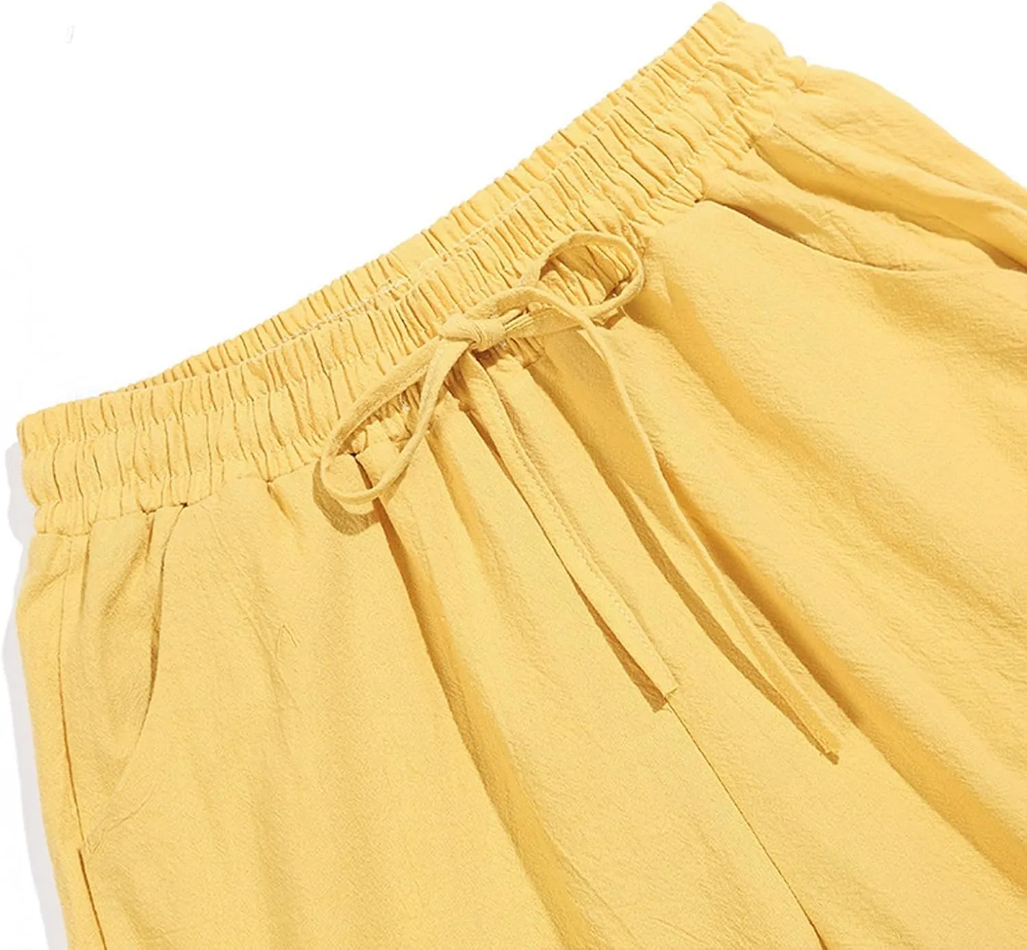 Womens Sweatpants, Peasant Pants Casual Straight Leg Plus Size Linen Lounge Stretchy