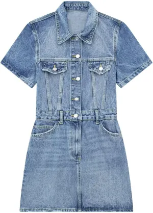 Women's Vintage Frayed Denim Romper Button Up Short Sleeve High Waisted Slim Jeans Jumpsuit Shorts