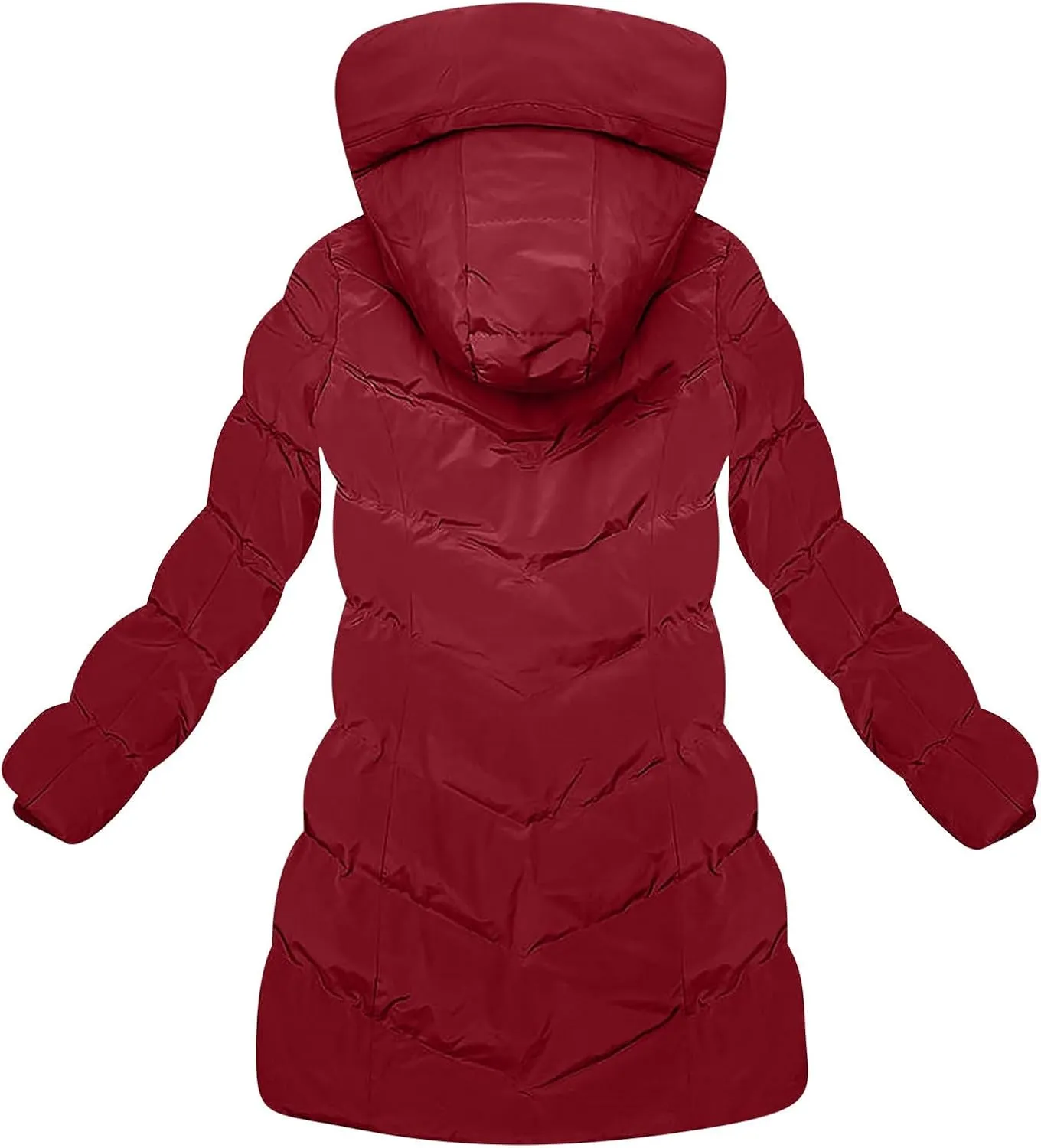Womens Winter Coats Fleece Lined Down Jacket Thicken Puffer Coat Warm Quilted Jackets Heavyweight Button Outerwear