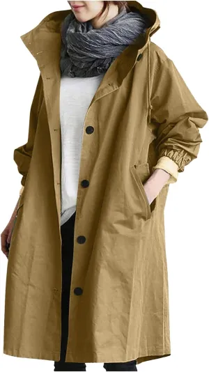 Womens Wool Blend Long Pea Coats Jackets Slim Fit Open Front Outerwear Casual Winter Overcoats