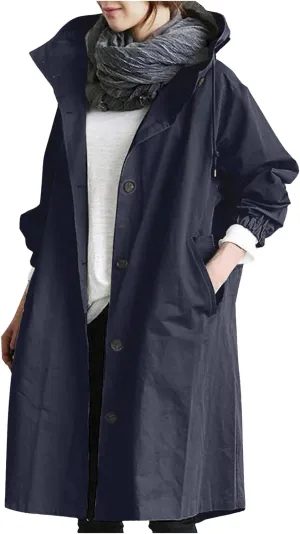 Womens Wool Blend Long Pea Coats Jackets Slim Fit Open Front Outerwear Casual Winter Overcoats