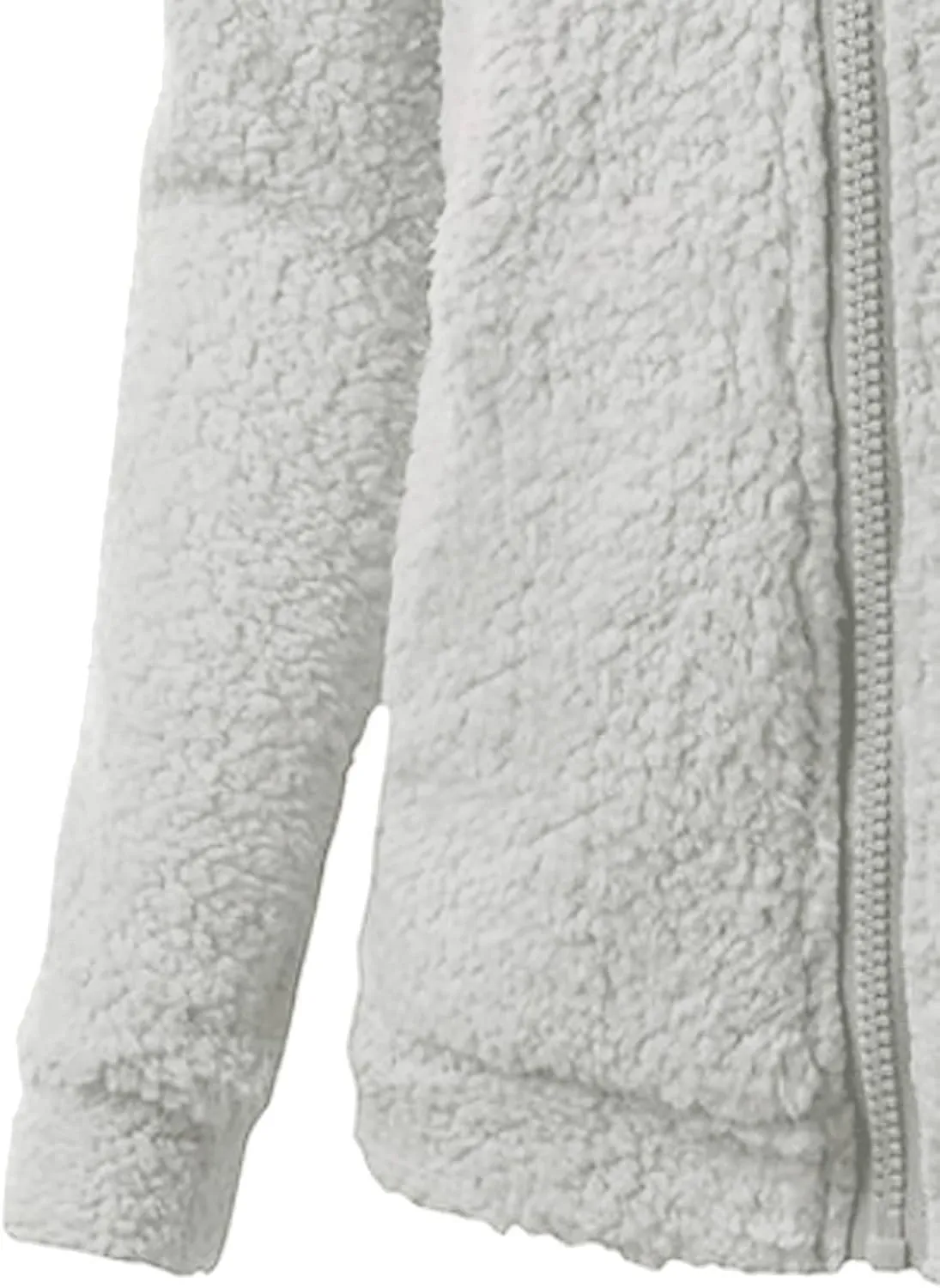 Womens Zip Up Fleece Lightweight Jacket Fall Winter Coats Plus Size Sherpa Thermal Cute Hoodie Jackets with Pockets