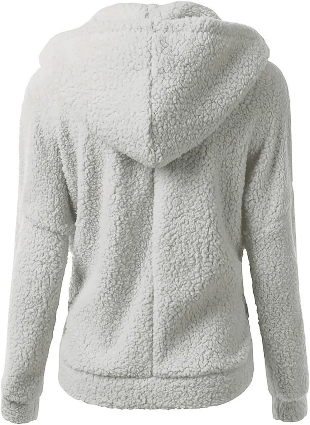 Womens Zip Up Fleece Lightweight Jacket Fall Winter Coats Plus Size Sherpa Thermal Cute Hoodie Jackets with Pockets