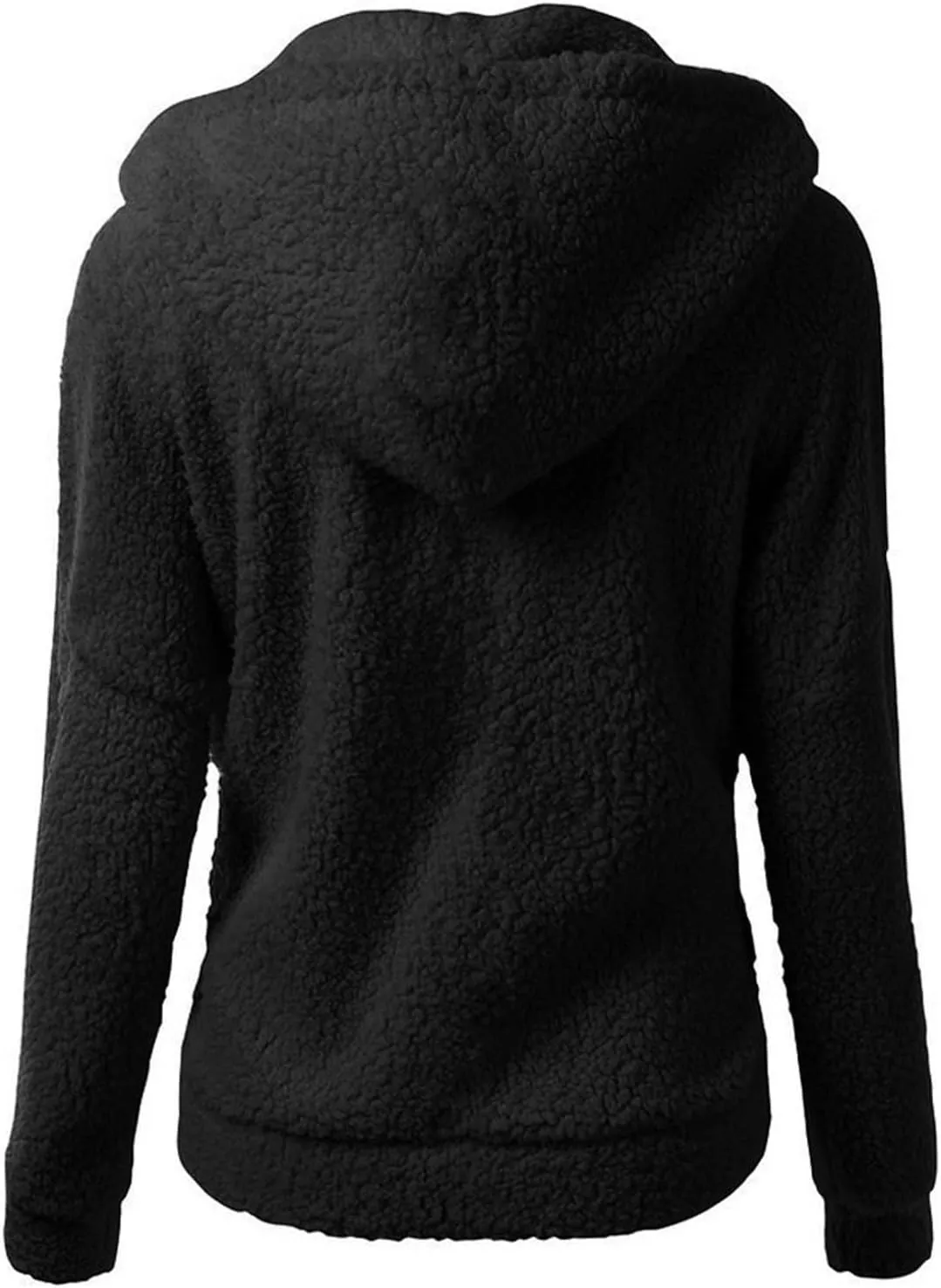 Womens Zip Up Fleece Lightweight Jacket Fall Winter Coats Plus Size Sherpa Thermal Cute Hoodie Jackets with Pockets