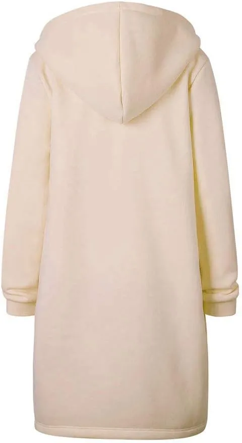 Womens Zip Up Long Sleeve Fleece Jackets Hoodies Sweatshirt 2024 Fall Fashion Outfits Winter Clothes Long Coats