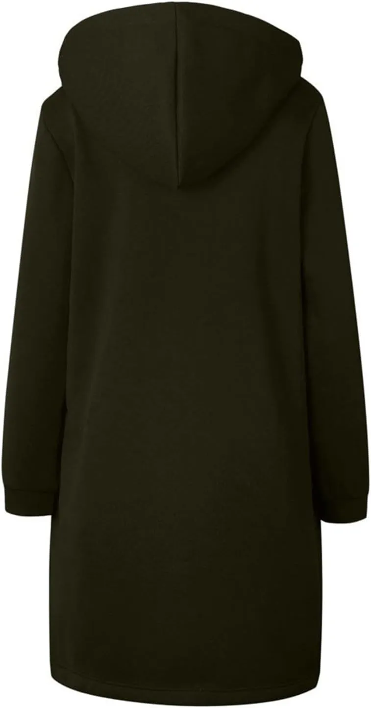 Womens Zip Up Long Sleeve Fleece Jackets Hoodies Sweatshirt 2024 Fall Fashion Outfits Winter Clothes Long Coats