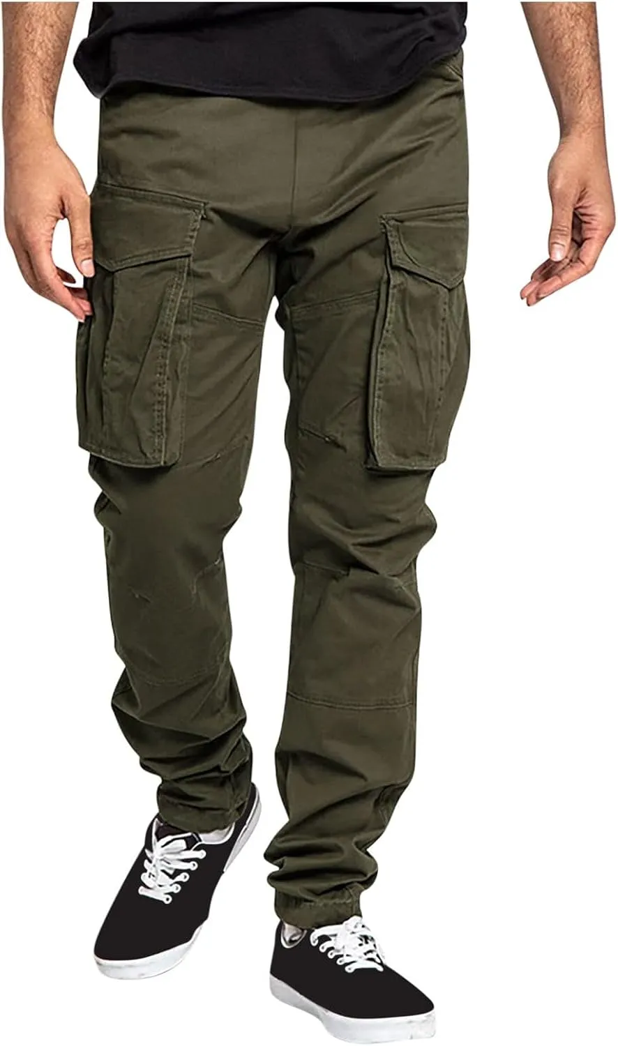 Work Pants Men Fashion Outdoor Cargo Pockets Work Relaxed Fit Pant