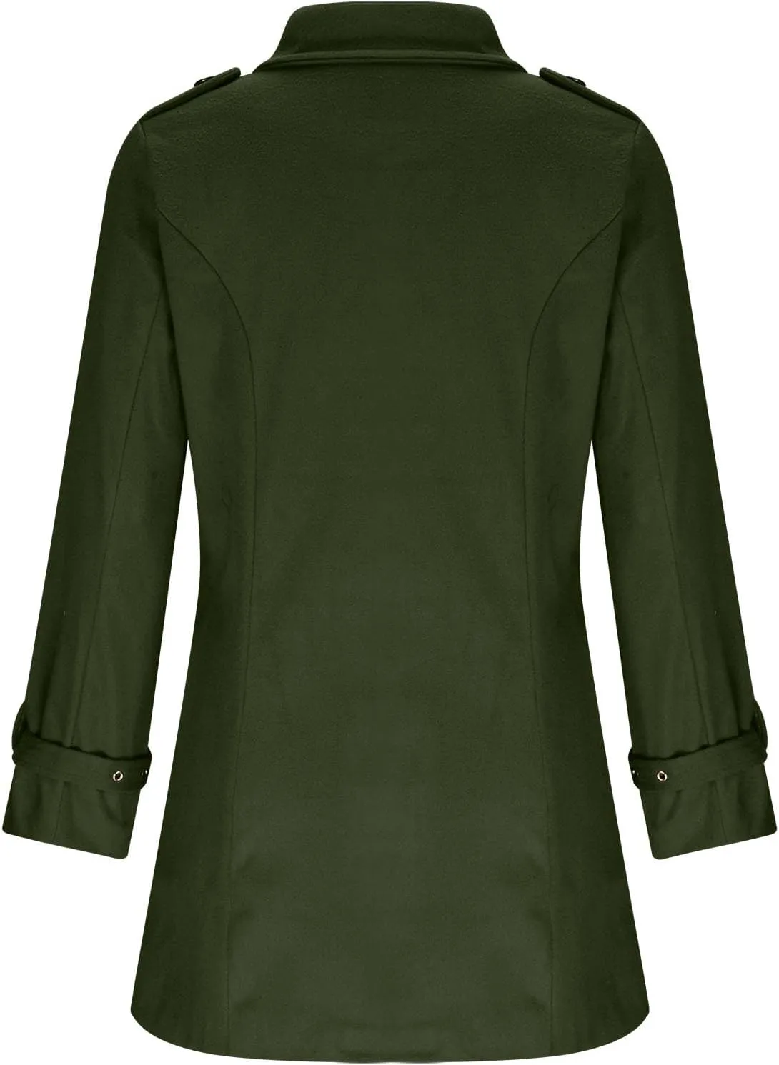 yardsong Pea Coats for Women Fashion Dressy Double Breasted Long Sleeve Trench Coats Open Front Lapel Collar Work Jackets