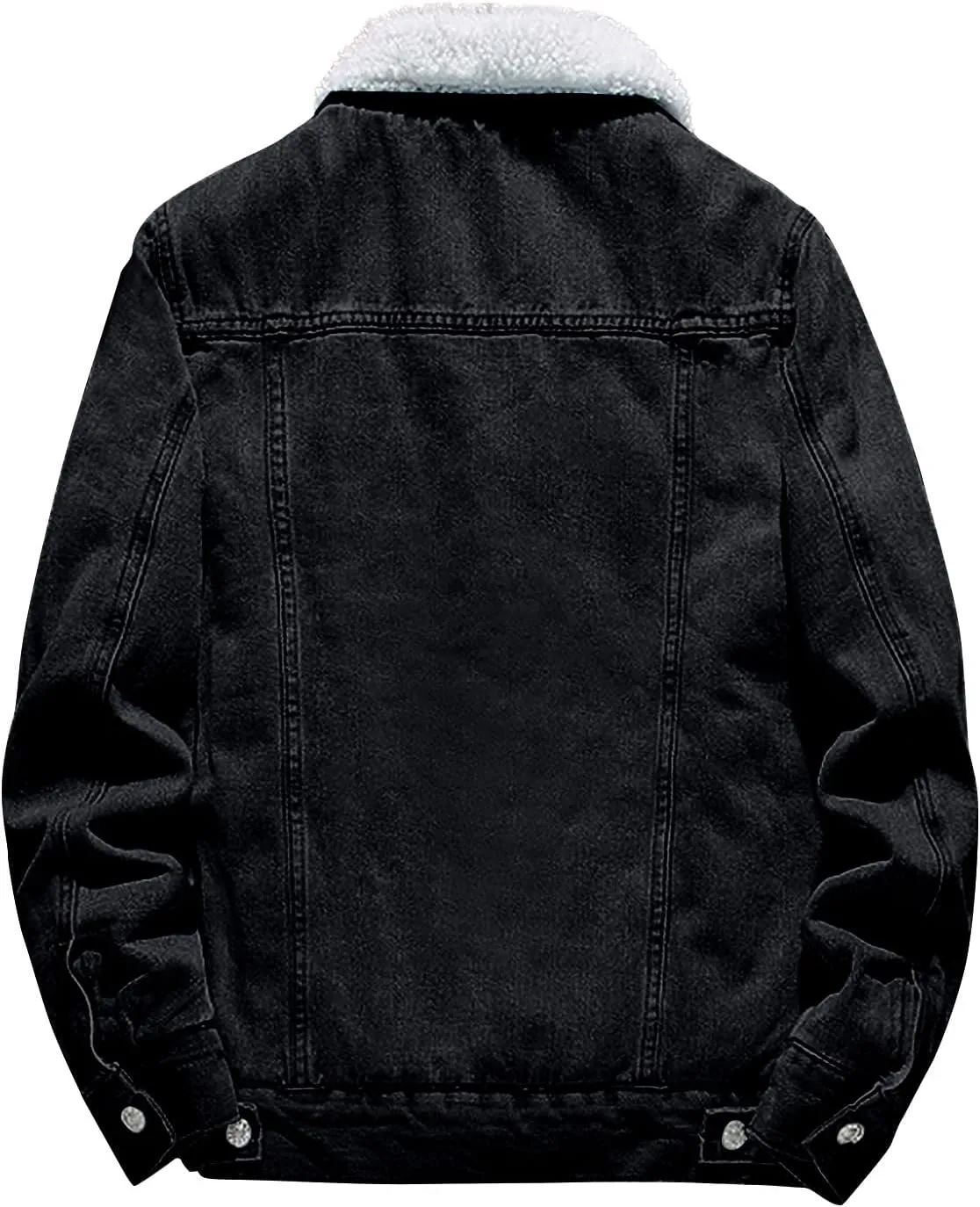 Ymosrh Mens Jackets Men's Winter Lined Denim Jacket Windbreaker Trucker Wool Coats