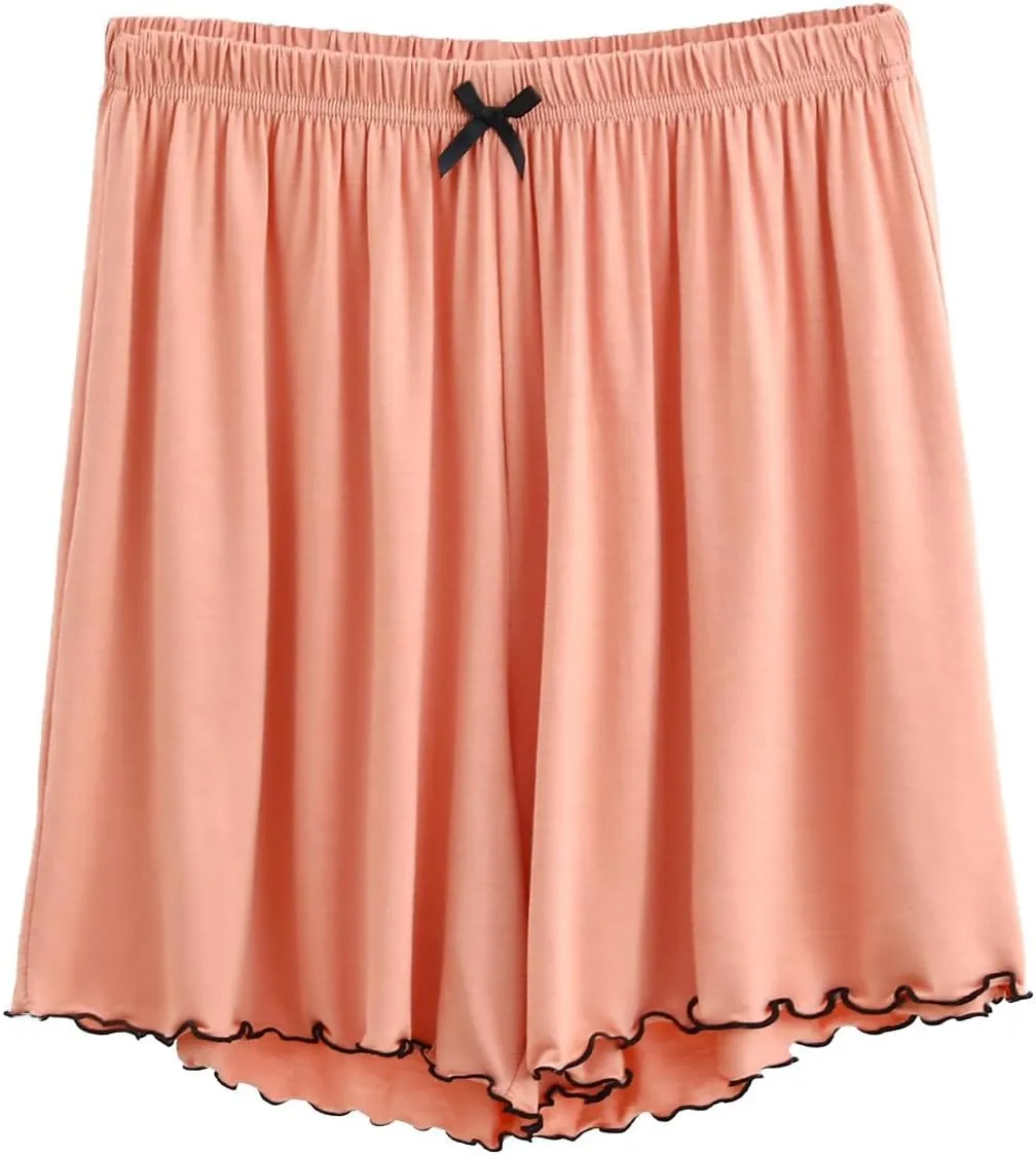 ZDRZK Womens Shorts Dressy Casual Elastic Waist Loose Lightweight Shorts Knee Length Quick Dry Moisture Wicking Shorts